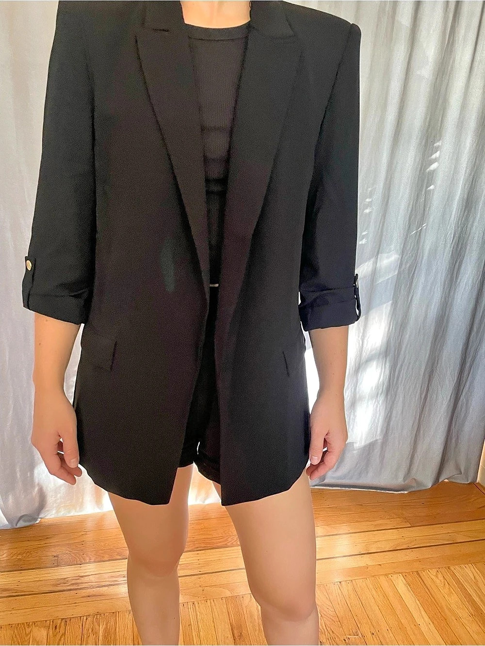 Zara Black Blazer Size Large Like New